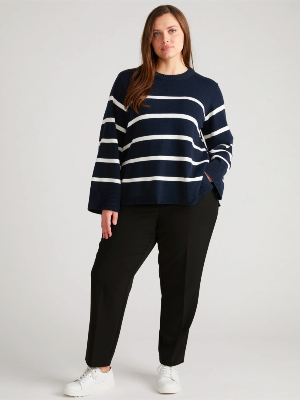 Sleek stretchy travel pant black, wrinkle and crease resistant
